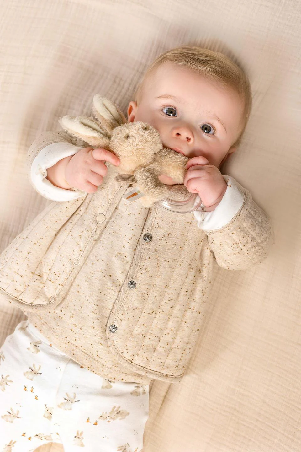 Little Dutch - Baby Bunny Jacket Reversible Sand – Image 5