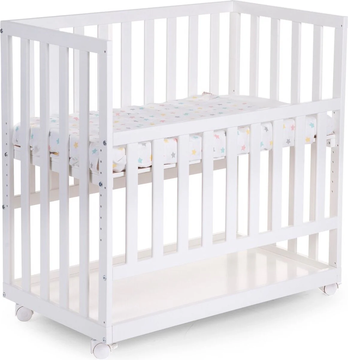 Childhome - Berceau de chevet + roulettes - 50x90 Cm - Bois - Blanc – Image 2