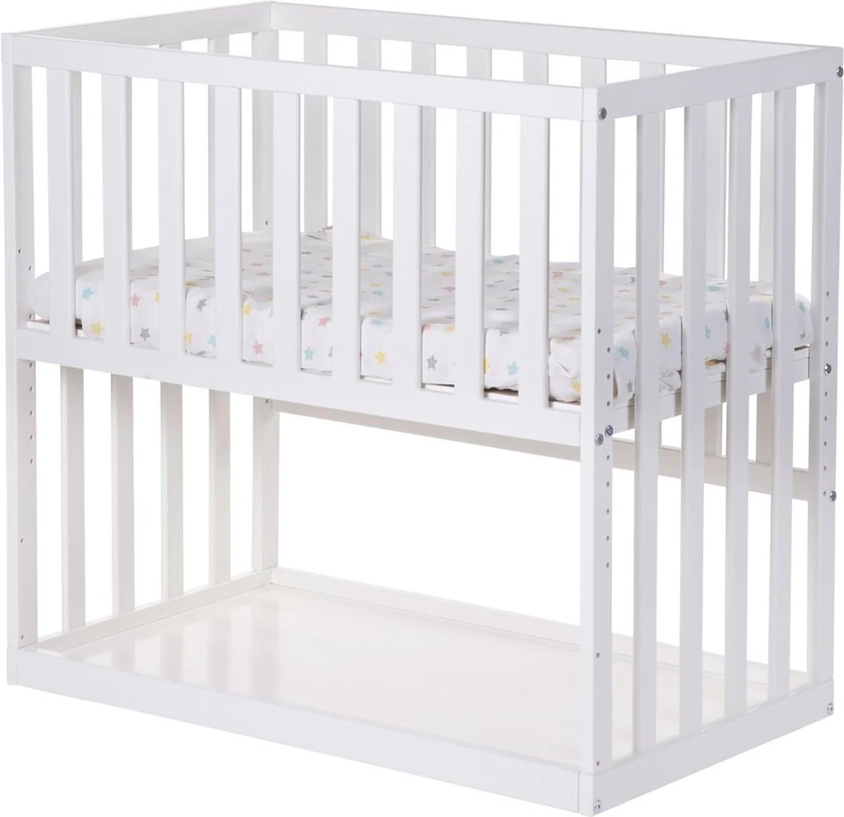 Childhome - Berceau de chevet + roulettes - 50x90 Cm - Bois - Blanc