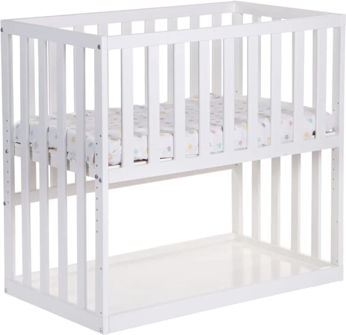 Childhome - Berceau de chevet + roulettes - 50x90 Cm - Bois - Blanc – Image 3