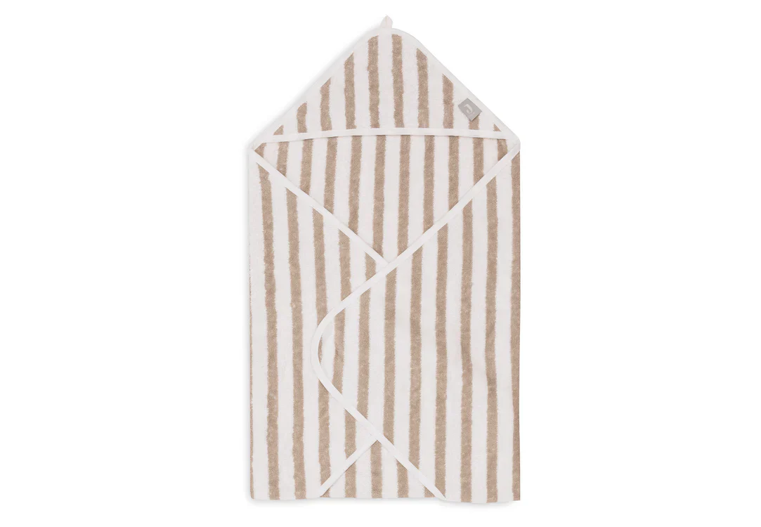 Jollein - Serviette de bain - 75x75cm éponge à rayures - Vert olive - GOTS – Image 3