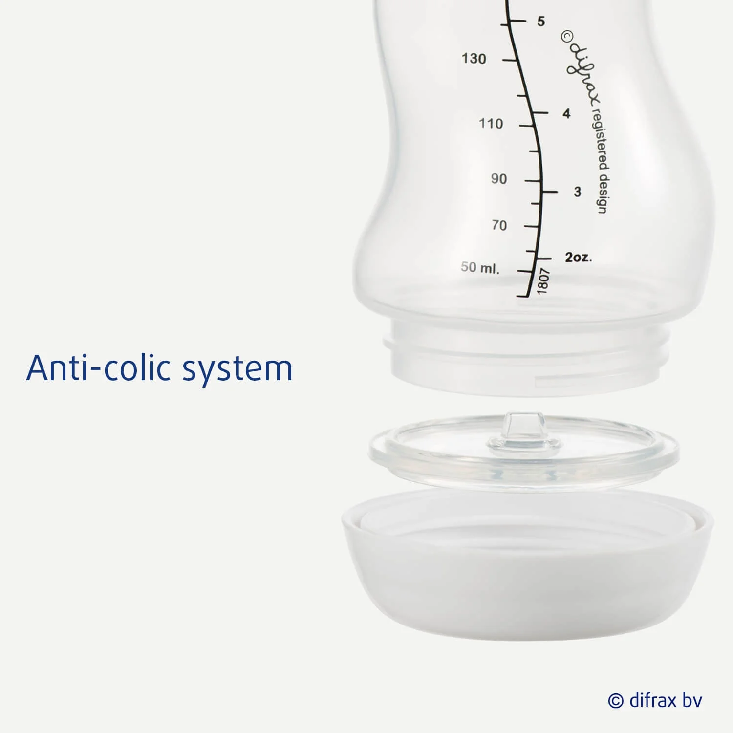 Difrax - Biberon S en verre anti-colique Naturel 250 ml – Image 4