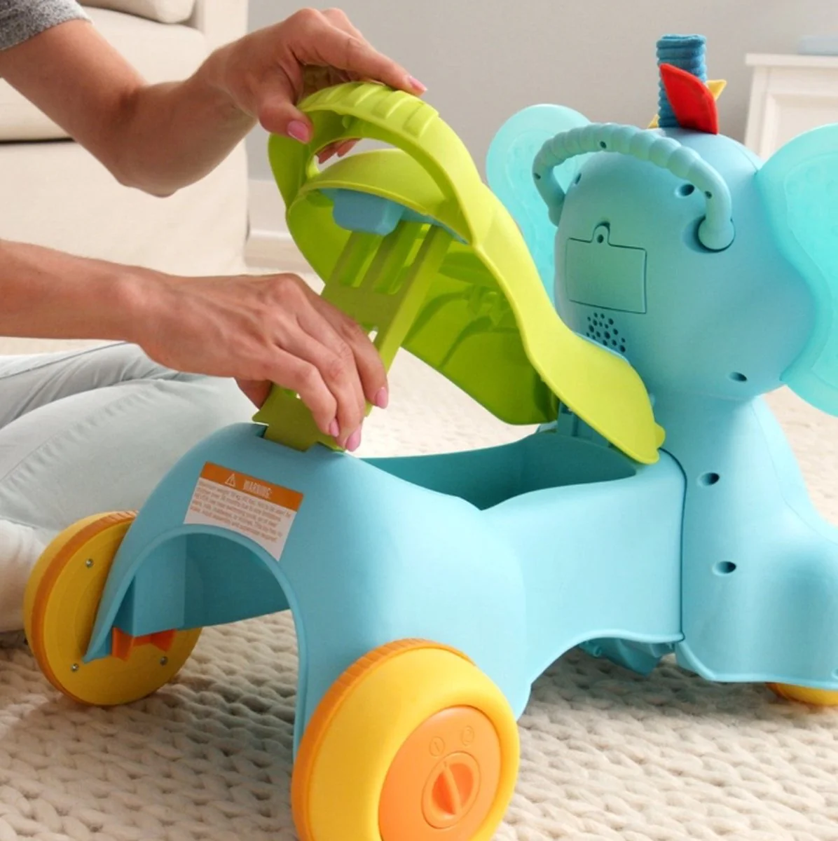 Infantino - Sensory Ollie 3-en-1 Poussette Eléphant – Image 3