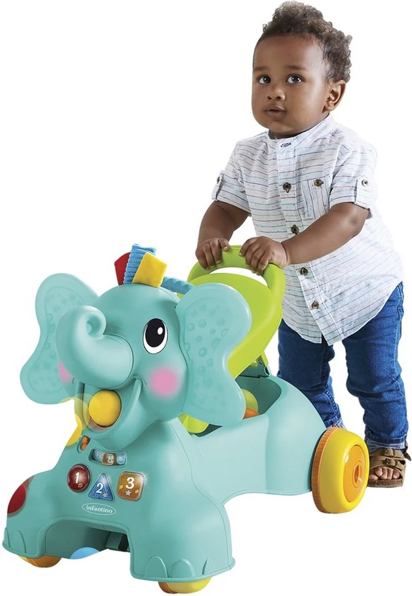 Infantino - Sensory Ollie 3-en-1 Poussette Eléphant – Image 5