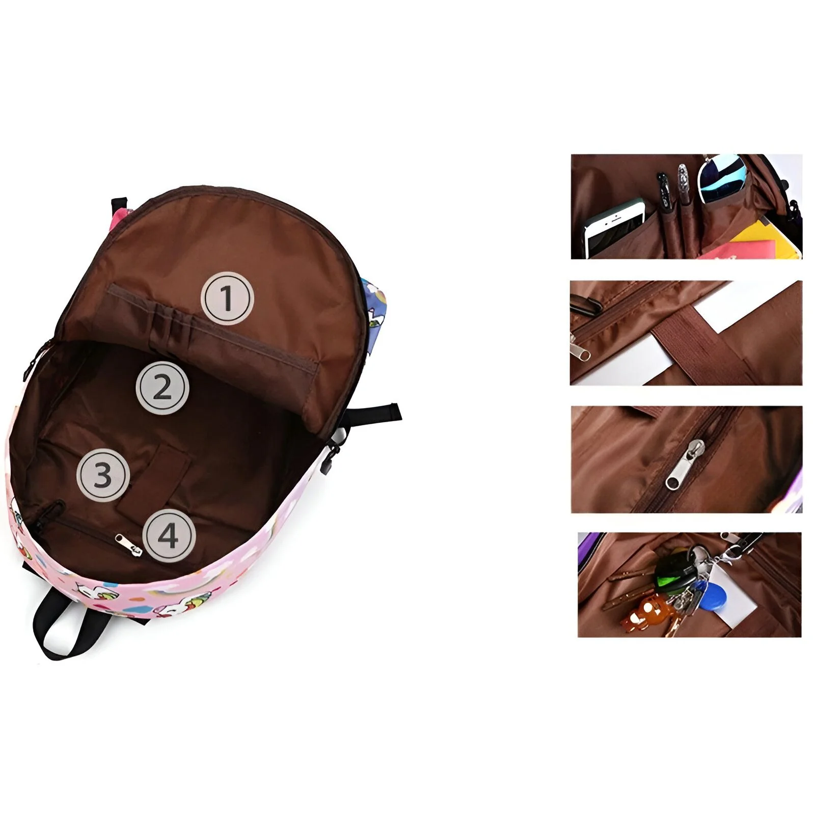 Cartable Licorne Emoji Vert – Image 3