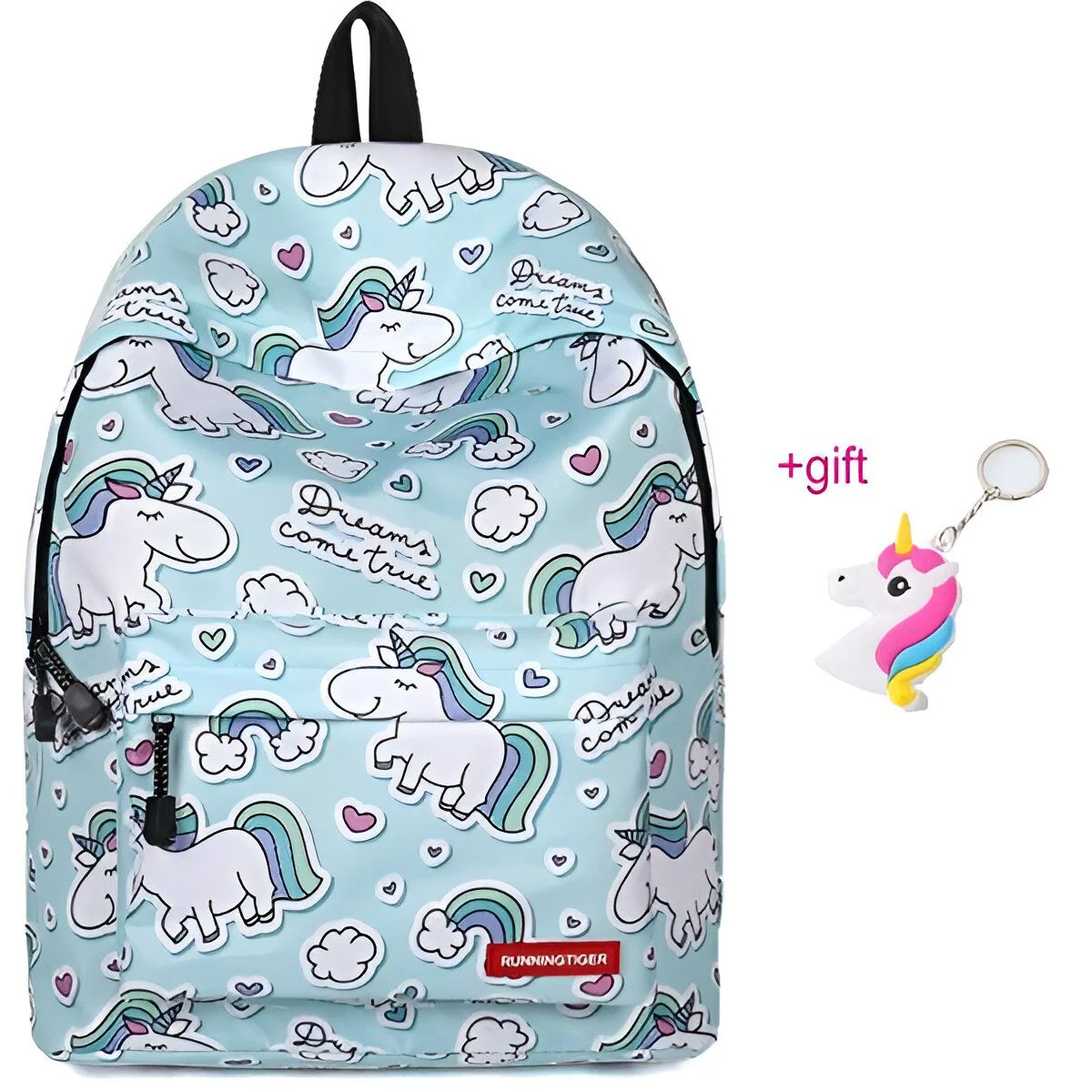 Cartable Licorne Emoji Vert