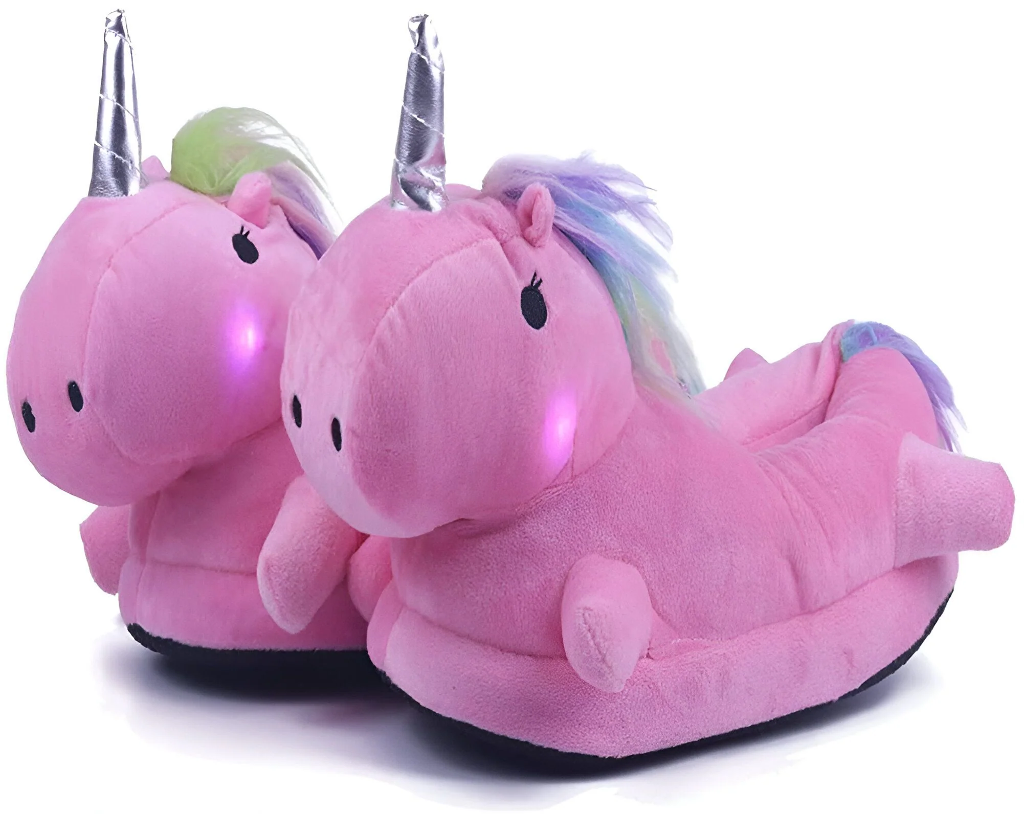Chausson Licorne Lumineux Rose