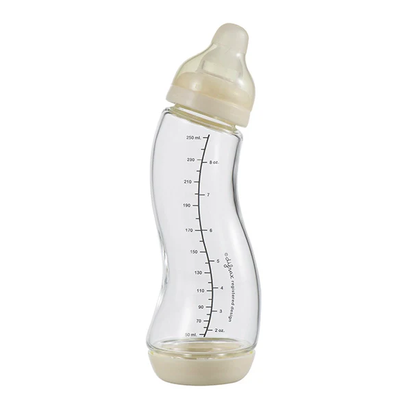 Difrax - Biberon S en verre anti-colique Naturel 250 ml