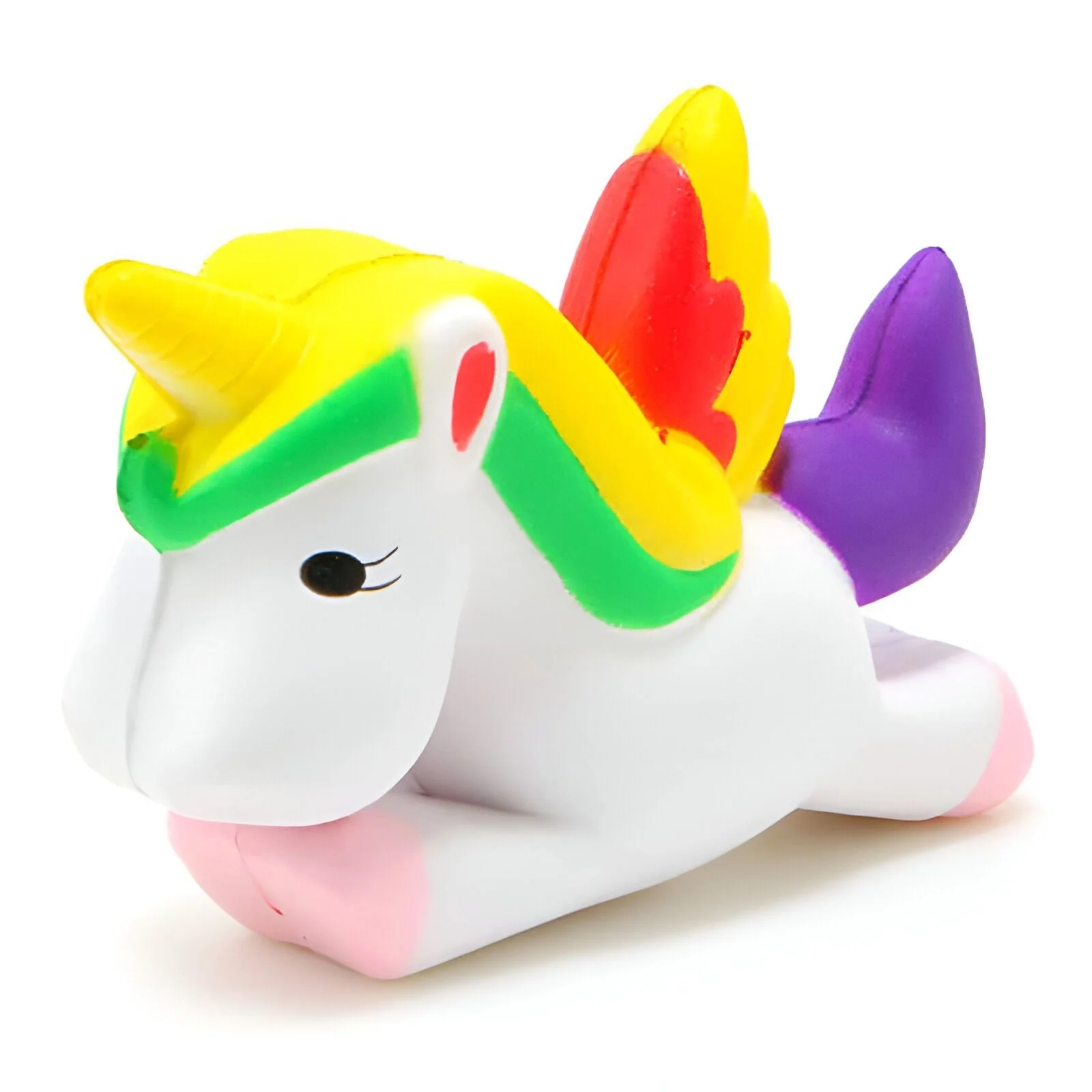 Une Peluche Licorne moelleuse arc en ciel pour enfant